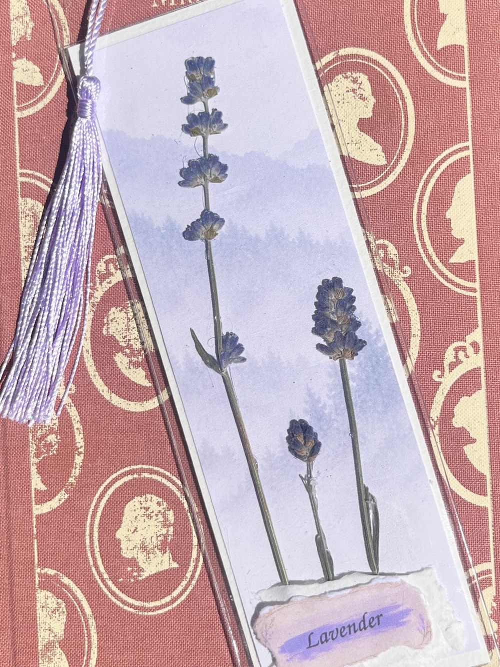 Handmade Pressed Lavender Bookmark with Tassel | Real Flowers | Colorado Gift